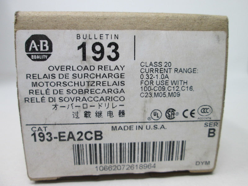 Allen Bradley via TCS 193EA2CB Ser. B NSFP (BR/WH) 193 EA2CB