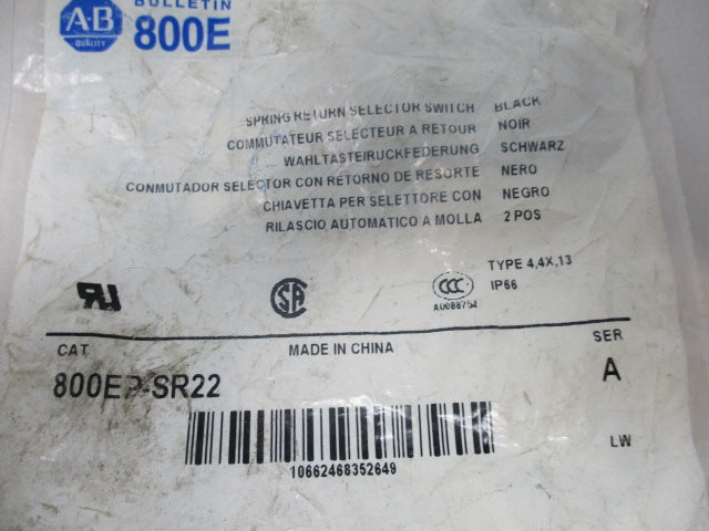 Allen Bradley via TCS 800EPSR22 Ser. A NSFP 800EP SR22