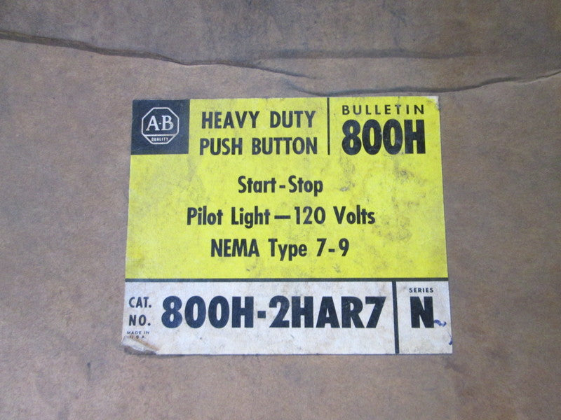 Allen Bradley via TCS 800H2HAR7 Ser. N NSFP (BR/YL) 800H 2HAR7