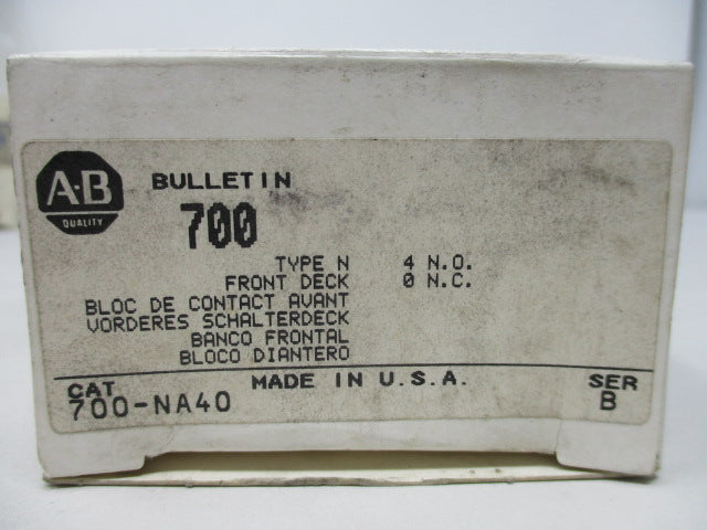 Allen Bradley via TCS 700NA40 Ser. B NSFP (WH) 700 NA40