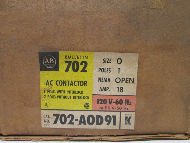 Allen Bradley via TCS 702AOD91 Ser. K NSFP (BR/YL) 702 AOD 91