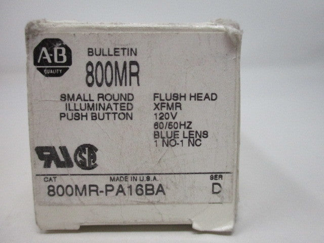 Allen Bradley via TCS 800MRPA16BA Ser. D NSFP (WH) 800MR PA16BA