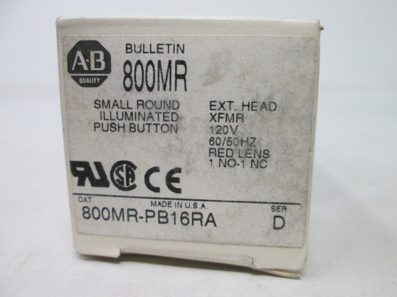 Allen Bradley via TCS 800MRPB16RA Ser. D NSFP (WH) 800MR PB16RA