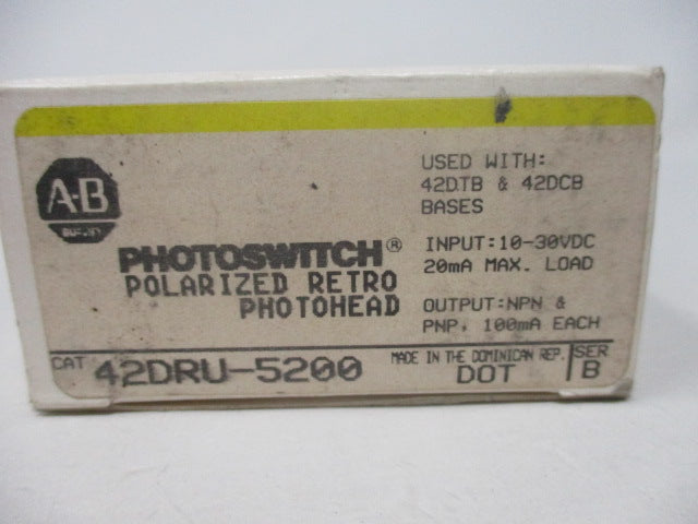 Allen Bradley via TCS 42DRU5200 Ser. B NSFP (BK/YL) 42DRU 5200