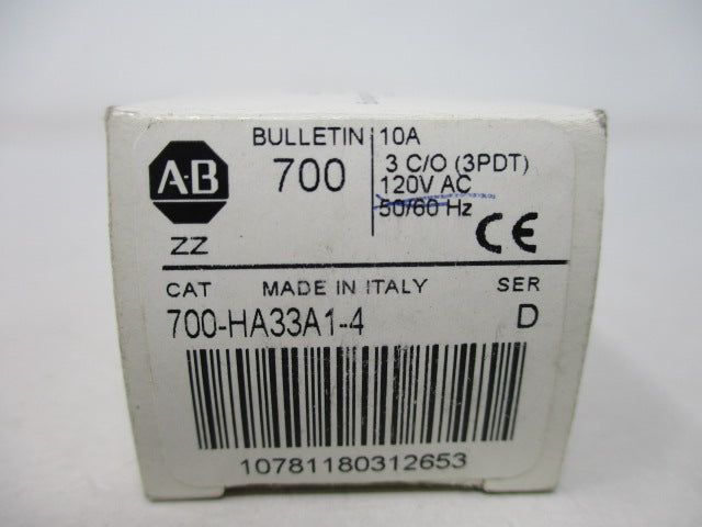 Allen Bradley via TCS 700HA33A14 Ser. D NSFP (WH) 700 HA33A1 4