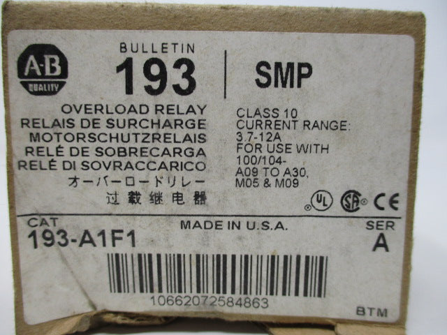 Allen Bradley via TCS 193A1F1 Ser. A NSFP (BR/WH) 193 A1F1