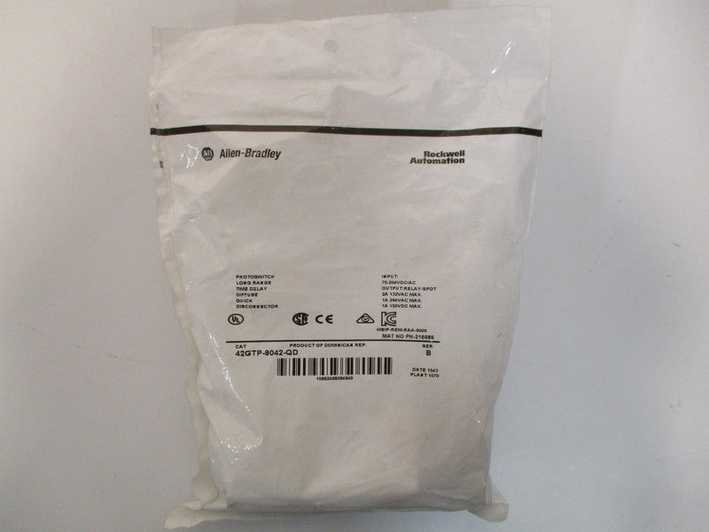 Allen Bradley via TCS 42GTP9042QD Ser. B NSFP 42GTP 9042 QD
