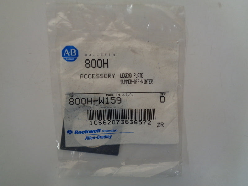 Allen Bradley via TCS 800HW159 Ser. D NSFP 800H W159