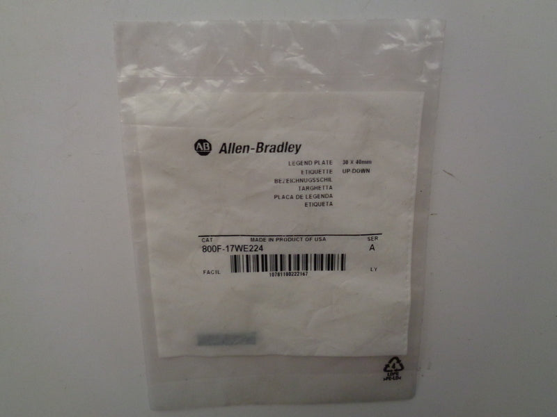 Allen Bradley via TCS 800F17WE224 Ser. A NSFP 800F 17WE224