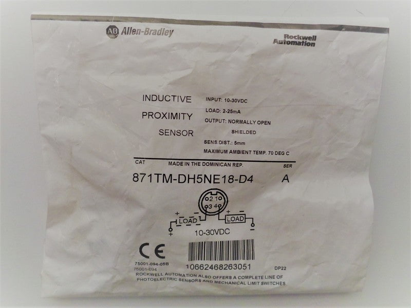 Allen Bradley via TCS 871TMDH5NE18D4 Ser. A NSFP 871TM DH5NE18 D4
