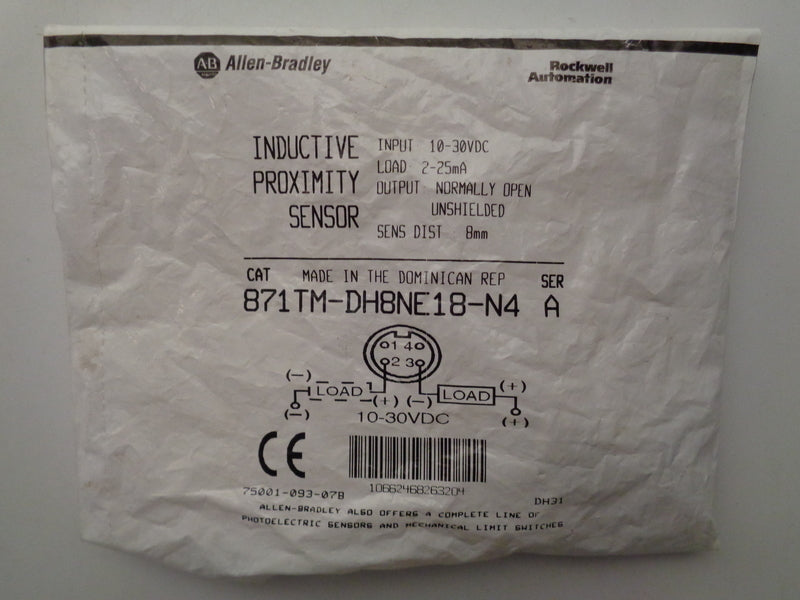 Allen Bradley via TCS 871TMDH8NE18N4 Ser. A NSFP 871TM DH8NE18 N4