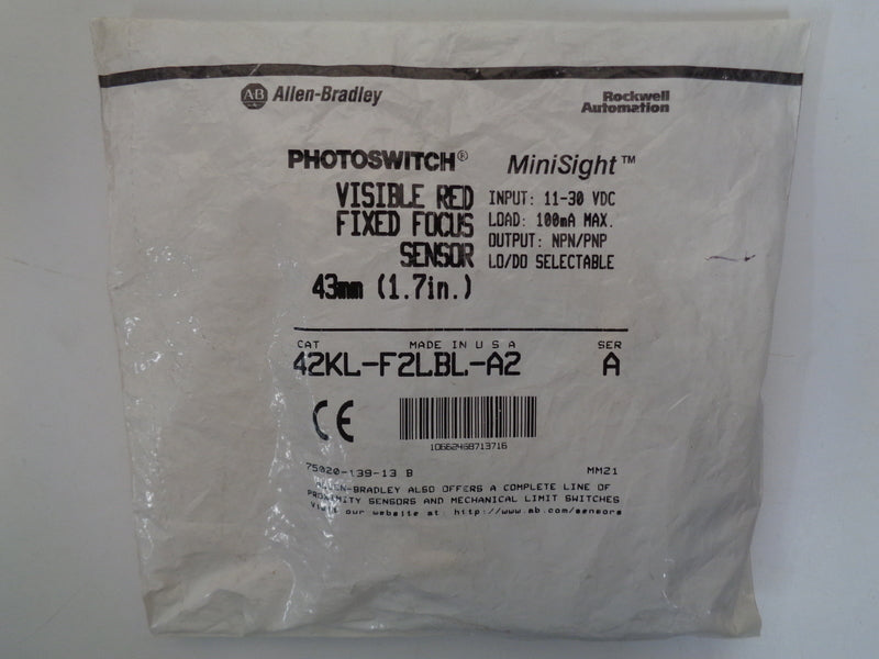 Allen Bradley via TCS 42KLF2LBLA2 Ser. A NSFP 42KL F2LBL A2