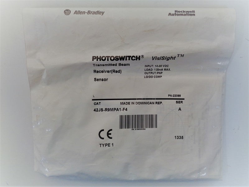 Allen Bradley via TCS 42JSR9MPA1F4 Ser. A NSFP 42JS R9MPA1 F4