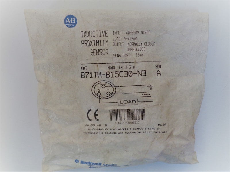 Allen Bradley via TCS 871TMB15C30N3 Ser. A NSFP 871TM B15C30 N3