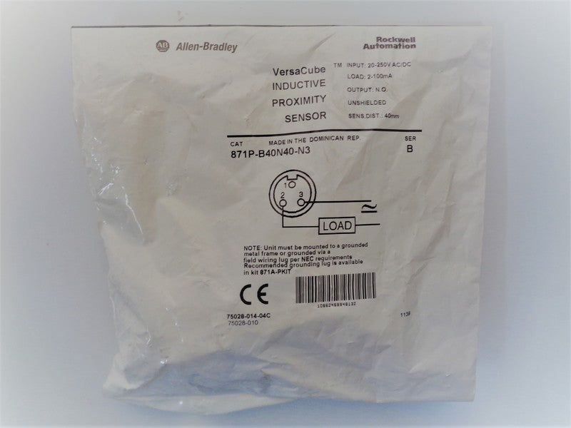 Allen Bradley via TCS 871PB40N40R3 Ser. B NSFP 871P B40N40 R3