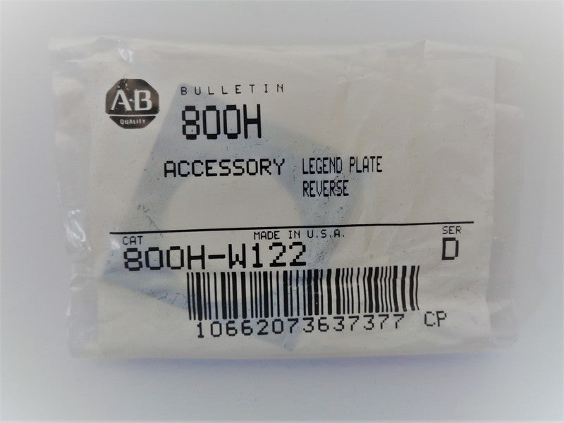 Allen Bradley via TCS 800HW122 Ser. D NSFP 800H W122