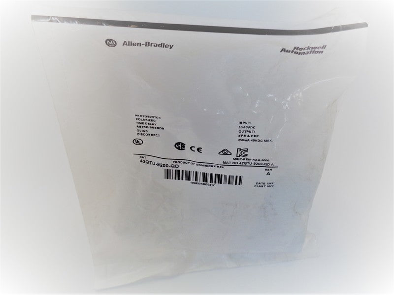 Allen Bradley via TCS 42GTU9200QD Ser. A NSFP 42GTU 9200 QD