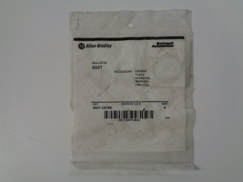 Allen Bradley via TCS 800TX679E Ser. A NSFP 800T X679E