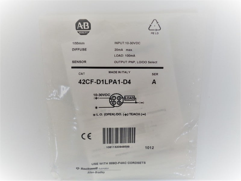 Allen Bradley via TCS 42CFD1LPA1D4 Ser. A NSFP 42CF D1LPA1 D4