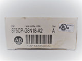 Allen Bradley via TCS 875CPG8N18A2 Ser. A NSFP (WH) 875CP G8N18 A2
