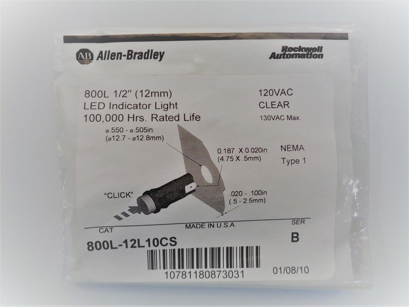 Allen Bradley via TCS 800L12L10CS Ser. B NSFP 800L 12L10CS
