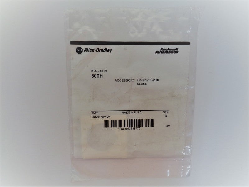 Allen Bradley via TCS 800HW101 Ser. D NSFP 800H W101