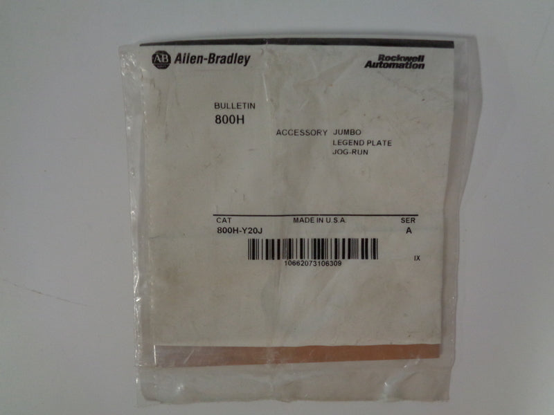 Allen Bradley via TCS 800HY20J Ser. A NSFP 800H Y20J
