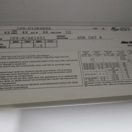 Allen Bradley via TCS 109C12KDXXX Ser. A NSFP (BR/YL) 109 C12KDXXX