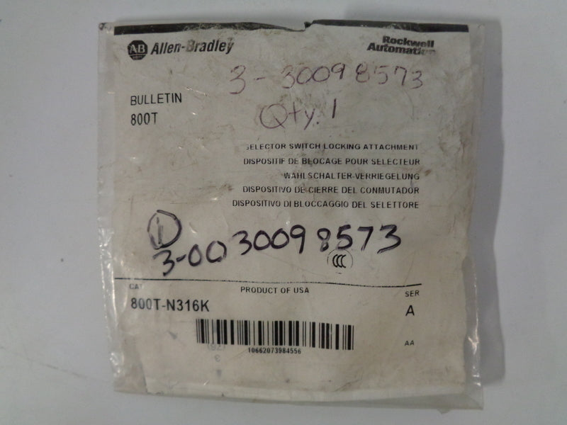 Allen Bradley via TCS 800TFXR10AA1 Ser. T NSFP (WH) 800T FXR10AA1