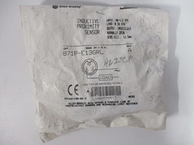 Allen Bradley via TCS 871PE13GRL Ser. A NSFP 871P E13GRL