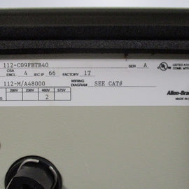 Allen Bradley via TCS 112C09FBTB40 Ser. A NSFP (BR/YL) 112 C09FBTB40