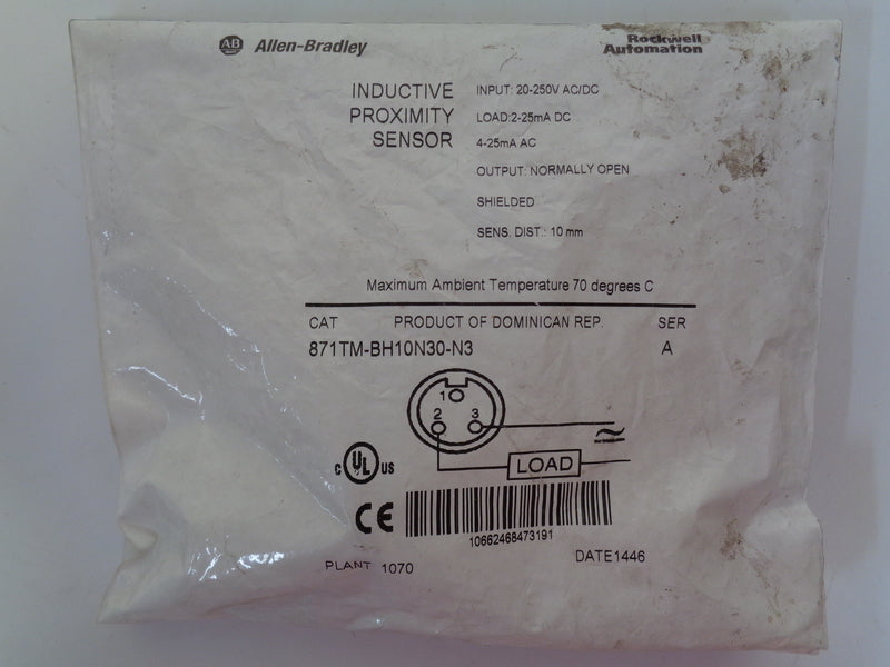 Allen Bradley via TCS 871TMBH10N30N3 Ser. A NSFP 871TM BH10N30 N3