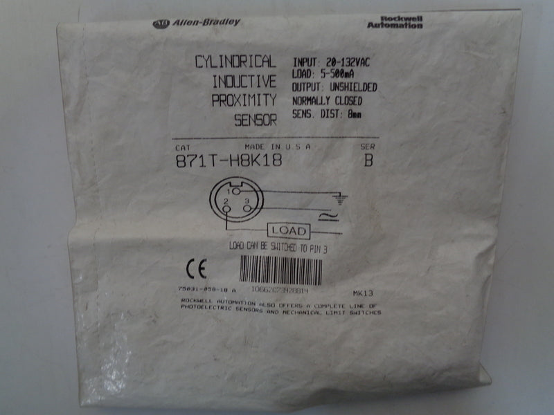 Allen Bradley via TCS 871TH8K18 Ser. B NSFP 871T H8K18