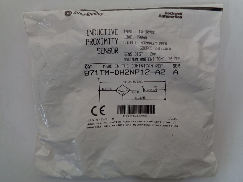 Allen Bradley via TCS 871TMDH2NP12A2 Ser. A NSFP 871TM DH2NP12 A2