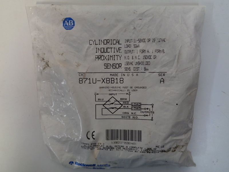 Allen Bradley via TCS 871UX8B18 Ser. A NSFP 871U X8B18