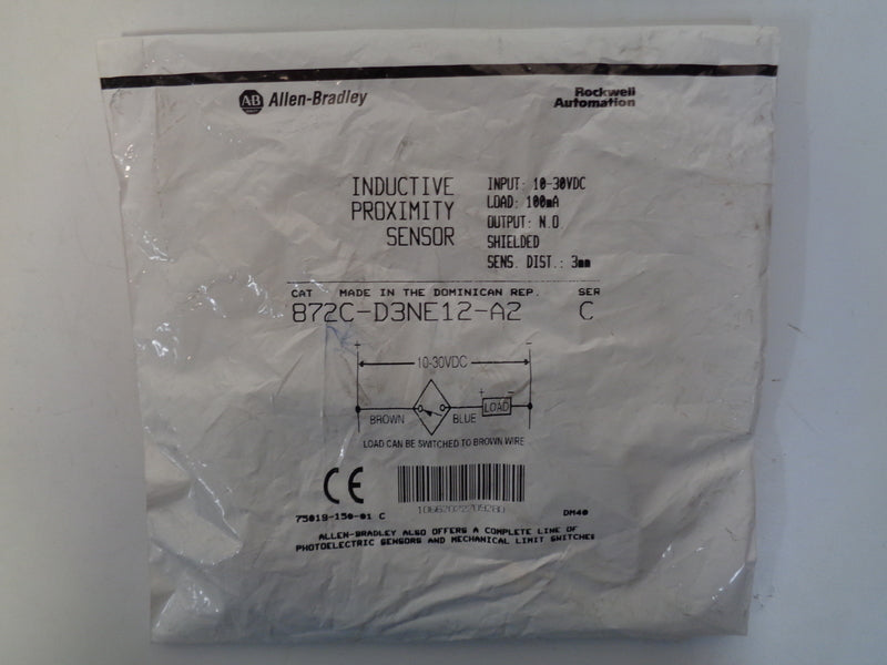 Allen Bradley via TCS 872CD3NE12A2 Ser. C NSFP 872C D3NE12 A2