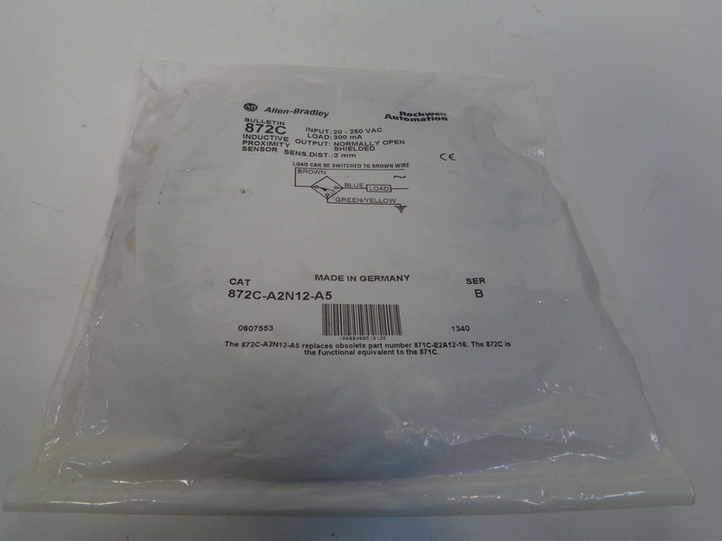 Allen Bradley via TCS 872CA2N12A5 Ser. B NSFP 872C A2N12 A5
