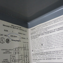 Allen Bradley via TCS 509BAH Ser. B NSNP  509 BAH