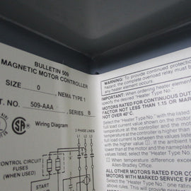 Allen Bradley via TCS 509AAA Ser. B NSNP  509 AAA