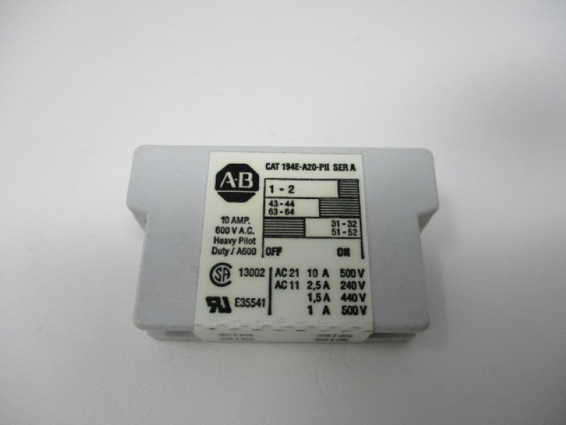 Allen Bradley via TCS 194EA20P11 Ser. A NSNP 194E A20 P11