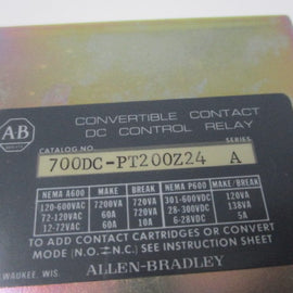 Allen Bradley via TCS 700DCPT200Z24 Ser. A NSNP 700DC PT200Z24