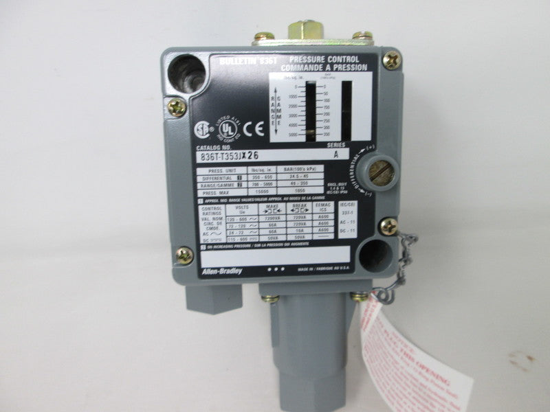 Allen Bradley via TCS 836TT353JX26 Ser. A NSNP 836T T353JX26