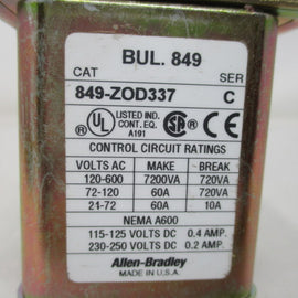 Allen Bradley via TCS 849ZOD337 Ser. C NSNP 849 ZOD337