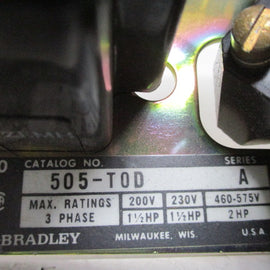 Allen Bradley via TCS 505TOD Ser. A NSNP 505 TOD