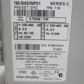 Allen Bradley via TCS 160BA03NPS1 Ser. C NSNP 160 BA03NPS1