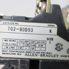 Allen Bradley via TCS 702BOD93 Ser. K NSNP 702 BOD 93