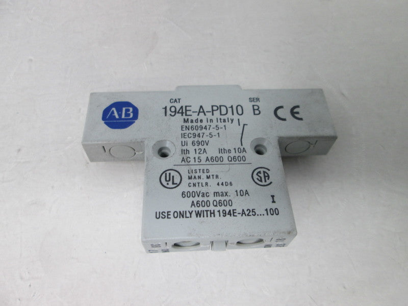 Allen Bradley via TCS 194EAPD10 Ser. B NSNP 194E A PD10