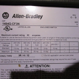 Allen Bradley via TCS 1494GCF3N Ser. 1 NSNP 1494G CF3N