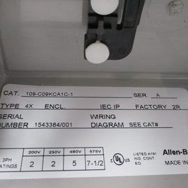 Allen Bradley via TCS 109C09KCA1C1 Ser. A NSNP109 C09KCA1C1
