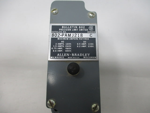 Allen Bradley via TCS 802PAMJ218 Ser. C NSNP 802 PAMJ218